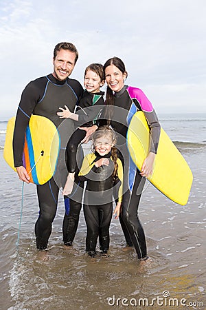 Family Watersports Stock Photo
