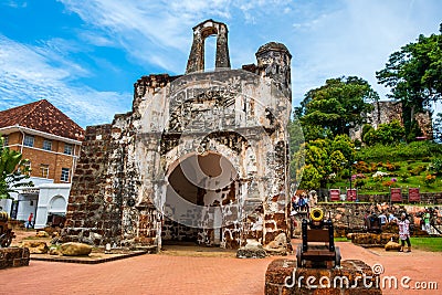 A Famosa, Malacca, Malaysia. Editorial Stock Photo