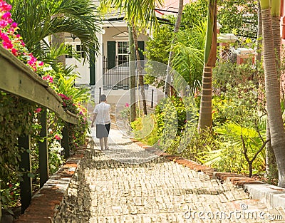 Famous 99 steps Charlotte Amalie Stock Photo