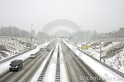 The famous A9 near Amsterdam Netherlands Stock Photo