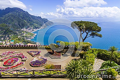 Famous Amalfi Coast Stock Photo