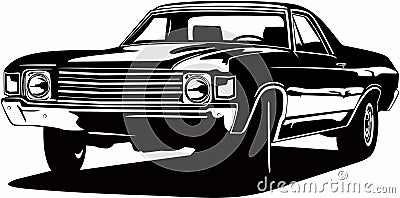 Classic vintage retro legendary American muscle car Chevrolet El Camino Stock Photo