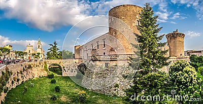 Famous Aragonese Castle (Castello Aragonese) in Venosa, Basilicata, Italy Stock Photo