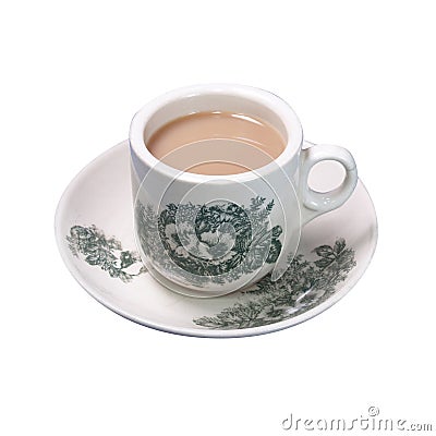 Famous Asian Traditional Nanyang Chinese Tea with Milk Teh Tarik Stock Photo