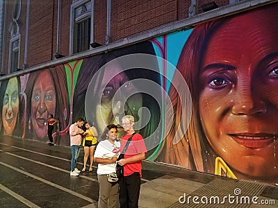 The Famous Author, H.L. Dowless, At The Plaza, Espania, In Madrid, Spain, 2019 Editorial Stock Photo