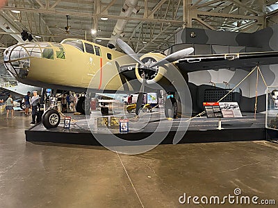 B17 Bomber at Pearl Harbor Aviation Museum, Hawaii Editorial Stock Photo