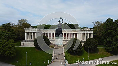 Famous Bavaria statue in the city of Munich Stock Photo