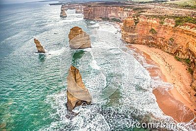 Famous beautiful 12 apostles in Australia Stock Photo