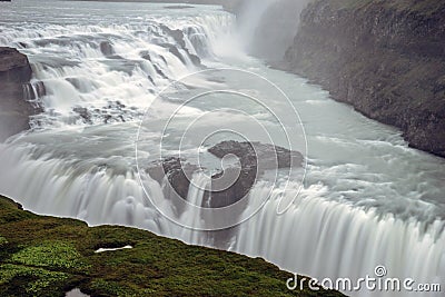 The famous and beautiful Gullfoss waterfall in Iceland. Stock Photo