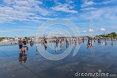 Bordeaux water mirror Editorial Stock Photo