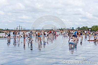 Bordeaux water mirror Editorial Stock Photo