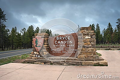 The famous Brice canyon national park in Utah Editorial Stock Photo