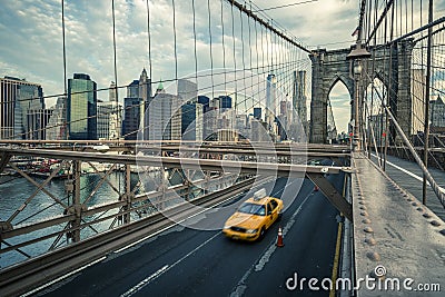 Famous Brooklyn Bridge Stock Photo