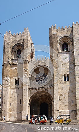 Historic cathedral in Lisbon - Portugal Editorial Stock Photo