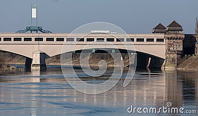 famous canal crossing minden germany Stock Photo