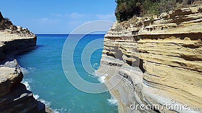 Famous Canal D'amour in Sidari, Corfu Stock Photo