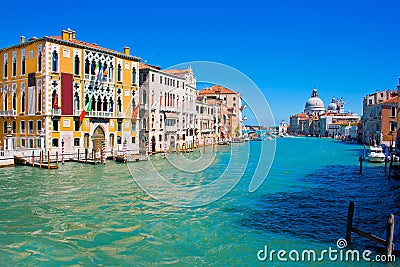 Famous Canal Grande in Venice, Italy Stock Photo