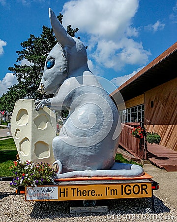 Famous Carr Valley Cheese Mouse in Fennimore, WI Editorial Stock Photo