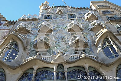 Casa Batllo Gaudi Barcelona Editorial Stock Photo
