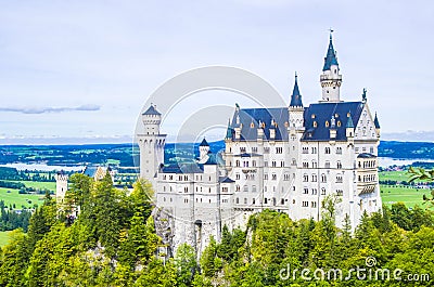 Famous castle of fairytales, princesses and lovers, neuschwanstein castle Editorial Stock Photo