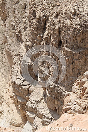 Caves at Qumran National Park, Israel Stock Photo