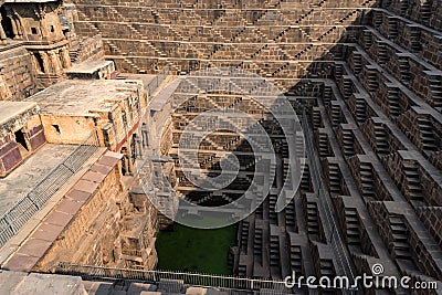 The famous Chand Baori Stepwell Stock Photo