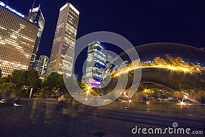 Famous Chicago Bean Editorial Stock Photo