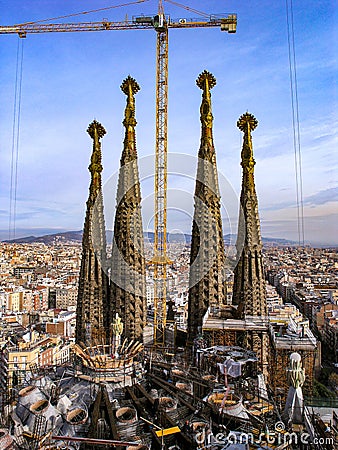 Famous Church of Barselona city Editorial Stock Photo