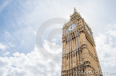 The famous clock tower Bigben Stock Photo
