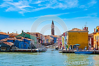 Houses on the island of Murano Italy Editorial Stock Photo