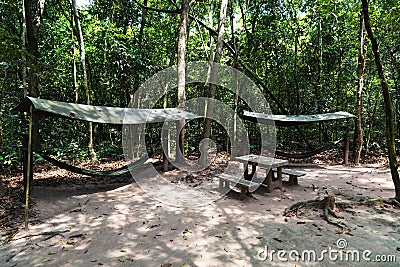 Famous Cu Chi tunnels. Vietnam Stock Photo