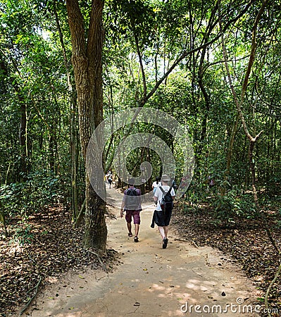 Famous Cu Chi tunnels. Vietnam Editorial Stock Photo