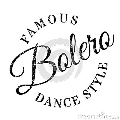 Famous dance style, bolero stamp Stock Photo