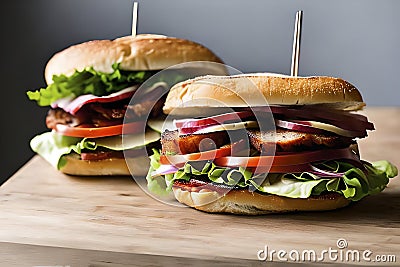 The famous and delicious BLT sandwich Stock Photo