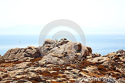 famous in delos ruin site Stock Photo