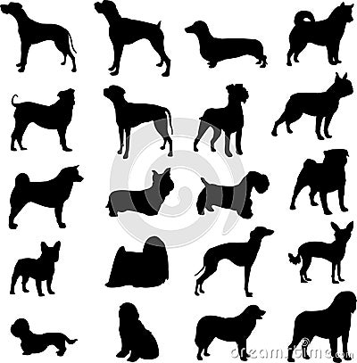 Famous dogs Vector Illustration