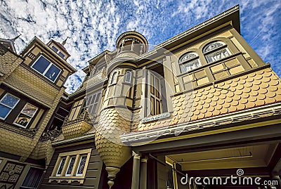 Famous Door to Nowhere at the Winchester Mystery House Editorial Stock Photo