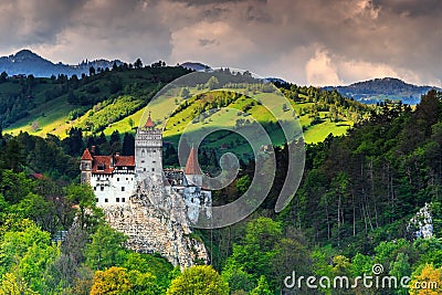 The famous Dracula castle near Brasov,Bran,Transylvania,Romania,Europe Stock Photo