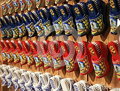 The famous Dutch wooden shoes Stock Photo