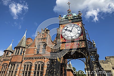 Eastgate Clock in Chester Editorial Stock Photo