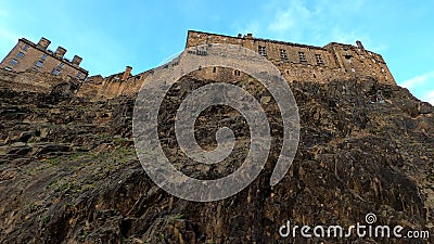 Famous Edinburgh Castle on Castlehill - EDINBURGH, UNITED KINGDOM - JANUARY 11, 2020 Editorial Stock Photo