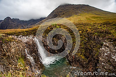 Turquoise Fairy Pools in Isle of Skye,Scotland Stock Photo