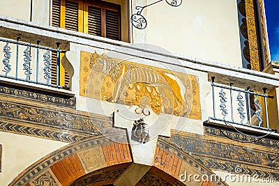 The famous Fairy Villa exterior on Piazza Mincio in Rome Stock Photo