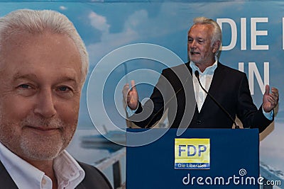 The famous FDP politician and parliamentary candidate Wolfgang Kubicki Editorial Stock Photo