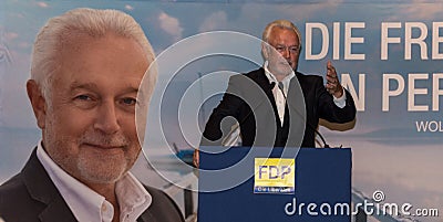 The famous FDP politician and parliamentary candidate Wolfgang Kubicki Editorial Stock Photo