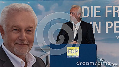 The famous FDP politician and parliamentary candidate Wolfgang Kubicki Editorial Stock Photo