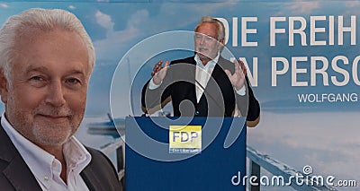 The famous FDP politician and parliamentary candidate Wolfgang Kubicki Editorial Stock Photo