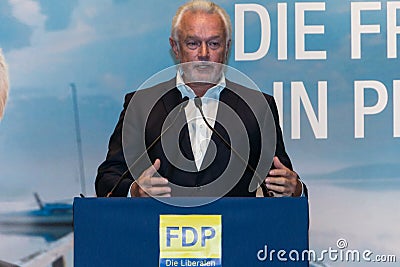 The famous FDP politician and parliamentary candidate Wolfgang Kubicki Editorial Stock Photo