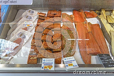 Famous Fish Market in Bergen Editorial Stock Photo