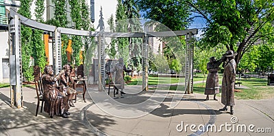 Famous Five Five Statue, Calgary Editorial Stock Photo